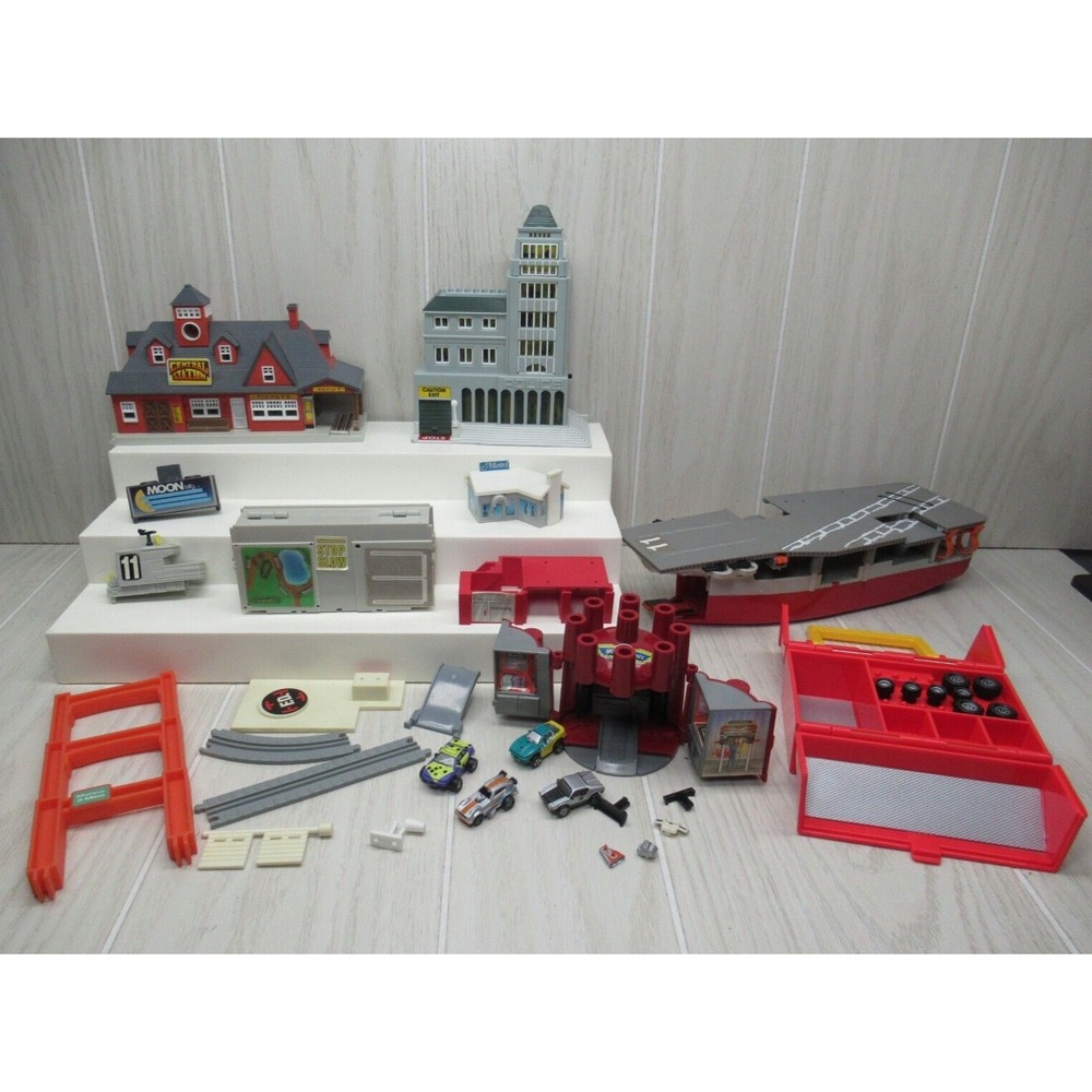 Micro Machines Playsets vintage lot Toolbox distributor cap carrier buildings